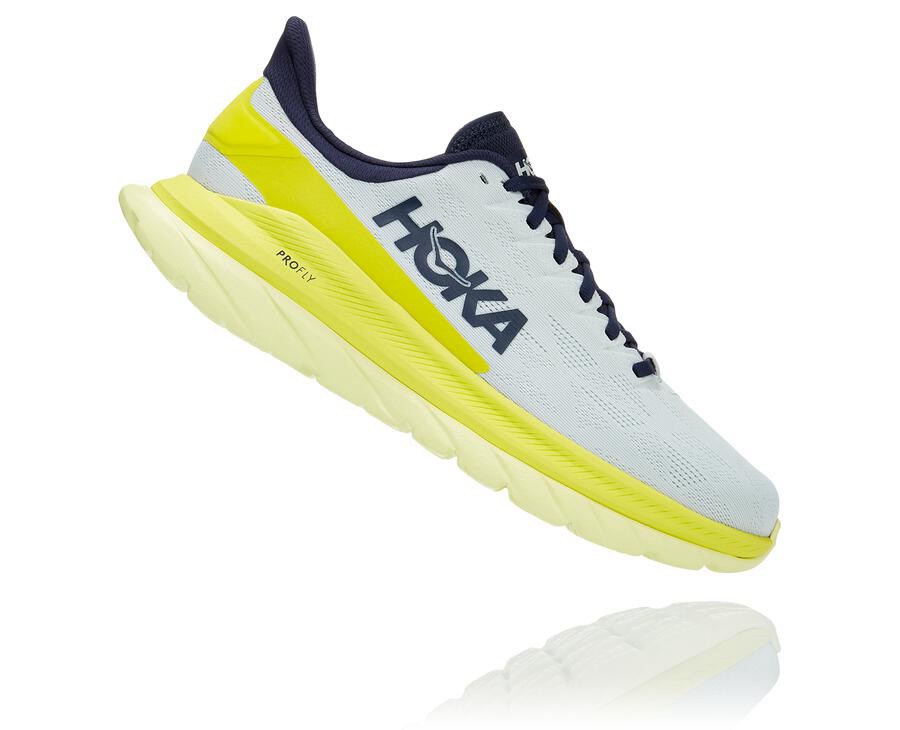 Hoka One One Hardloopschoenen Heren - Mach 4 - Wit - WX5361427